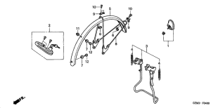 PAC16A Rr. fender / main stand