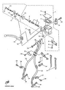 XJ600N Главный тормозной цилиндр
