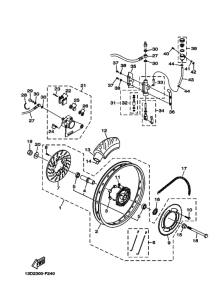 XT125X Заднее колесо & brake system