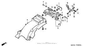 CB750 Задний бампер