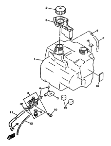 YA50R Топливный бак