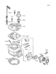 KMX80 Цилиндр и головка цилиндров
