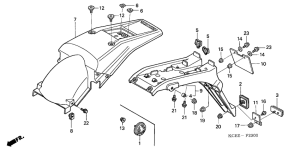 XR250R Заднее крыло