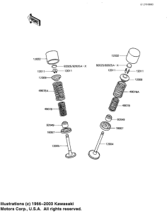KZ1100 Клапана