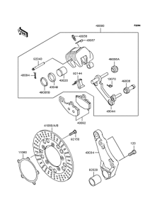 ZR400 Задний тормоз