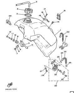 YZ125 Топливный бак