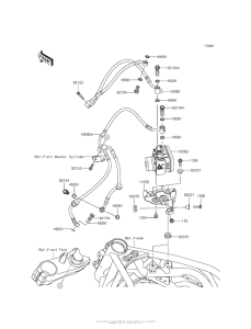 ZX1000 Тормозные трубки