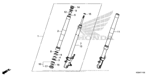 MSX125 Передняя вилка