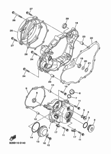 WR250F Крышка картера двигателя