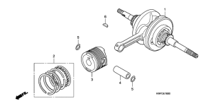 SCV100F Crankshaft / piston