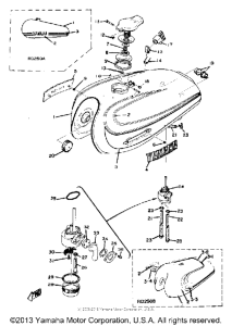 RD250A Топливный бак