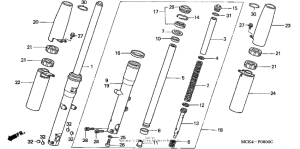 VT1100C2 Передняя вилка