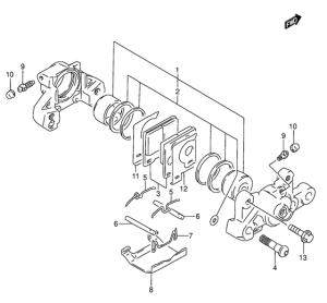 RF600 Задний суппорт
