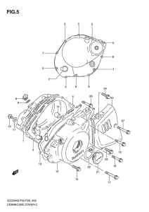 GZ250 Crankcase cover ass`y  (v