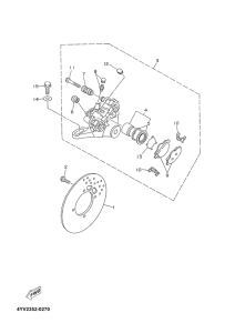 TZR50 Calibre freno trasero