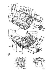 XJ650 Картер двигателя