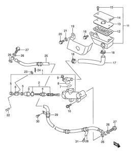 VL1500 Задний тормозной цилиндр