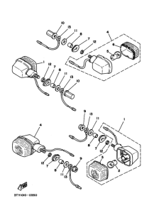 TZR125 Rear flasher light assy