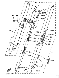 RD350LCF (20KW) Передняя вилка