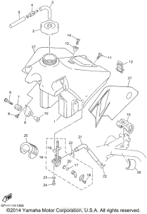 WR250F Топливный бак