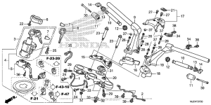 ST1300P (ABS) Handlebar + Top Bridge