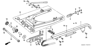 CA125 Swingarm / chain case
