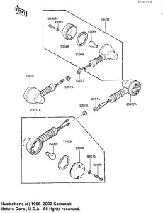 KL250 Поворотники