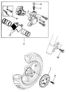 YQ50R Front brake. caliper