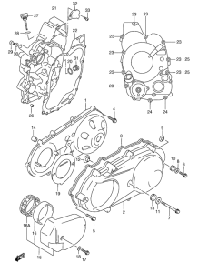 AN250 Crankcase cover ass`y  (v