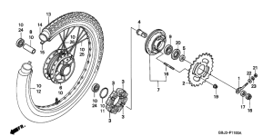 C50 Rear wheel complete assy