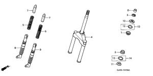 SH75 Вилка передней оси