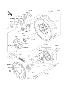 ZR1200 Заднее колесо и цепь