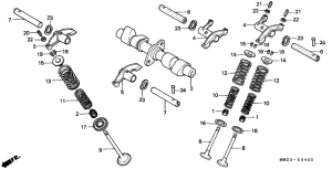 CMX450 Распред вал / клапана
