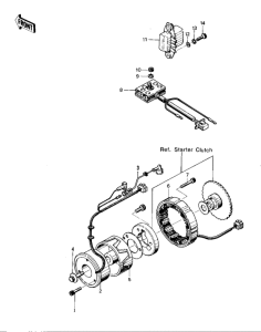 KZ400 Generator / regulator / rectifier