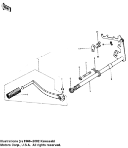 KX125 Переключатель передач