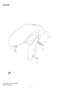 GSX-R600 Front Fender (Gsx-R600L3 E33)