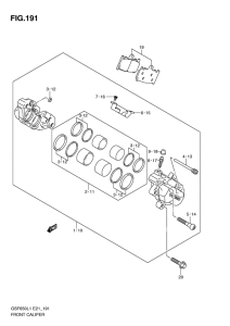 GSF650 Передний суппорт