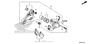 VT1300CT Задний тормозной суппорт