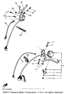 XV500K Handle switch-lever
