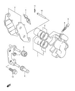 DR800 Передний суппорт