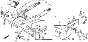 XL350R Swingarm + chain case
