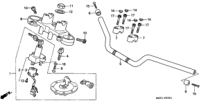 NTV650 Handle pipe / top bridge