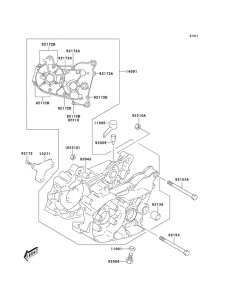 KDX50 Картер двигателя