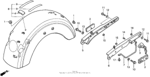 VT1100C2 Vt1100c2rear fender