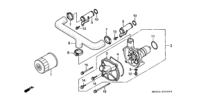 GL1500A Oil filter / water pump