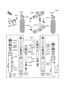 KLE500 Передняя вилка