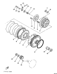 YB100 Сцепление