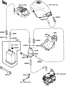 EX250 Испарительная система топлива