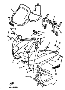 XJ600S XJ600SD Cowling comp