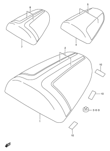 GSX-R750 Seat tail box